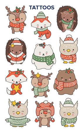 Matrica, tetoválás, 1 ív, 76x120 mm, AVERY ZWECKFORM, "Z-Design No.54151",  állatok